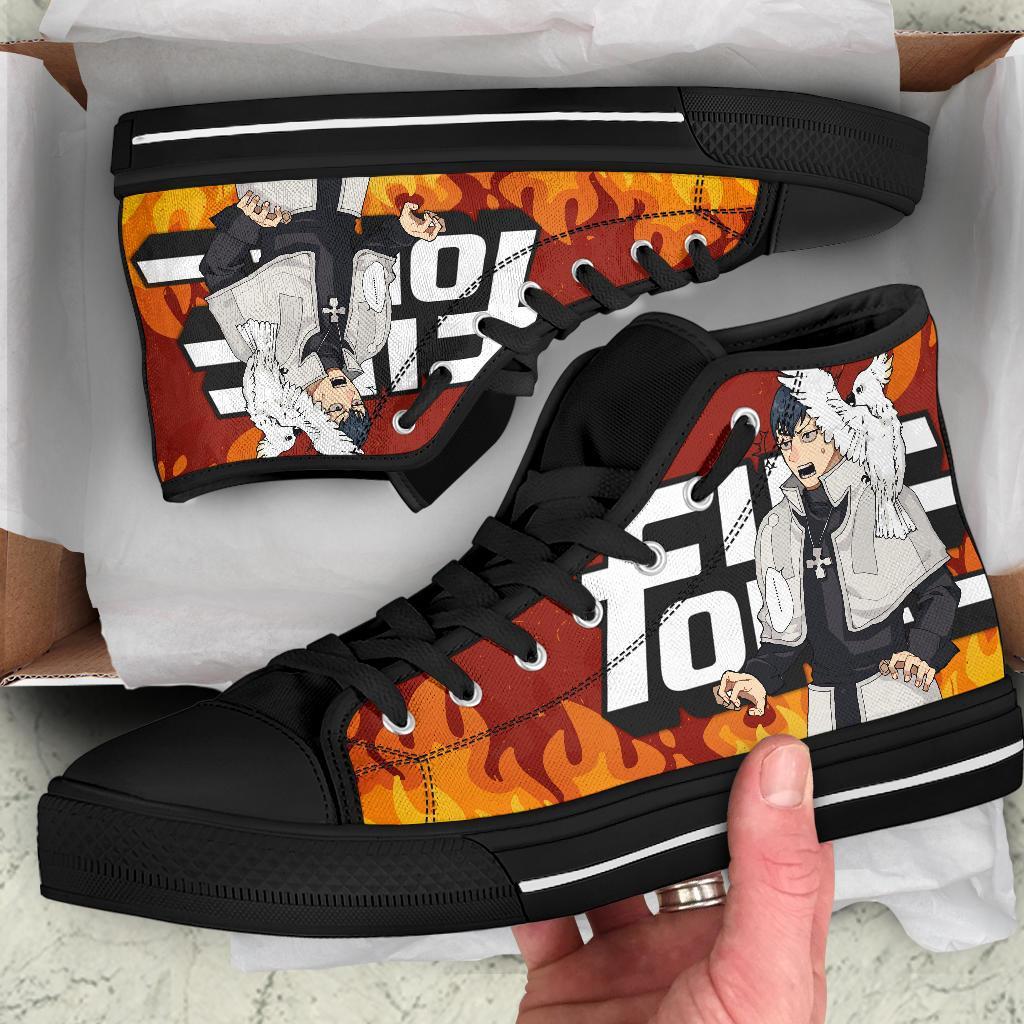 Karim Fulham Fire Force Sneakers Anime High Top Shoes Custom PT20-Gear Wanta