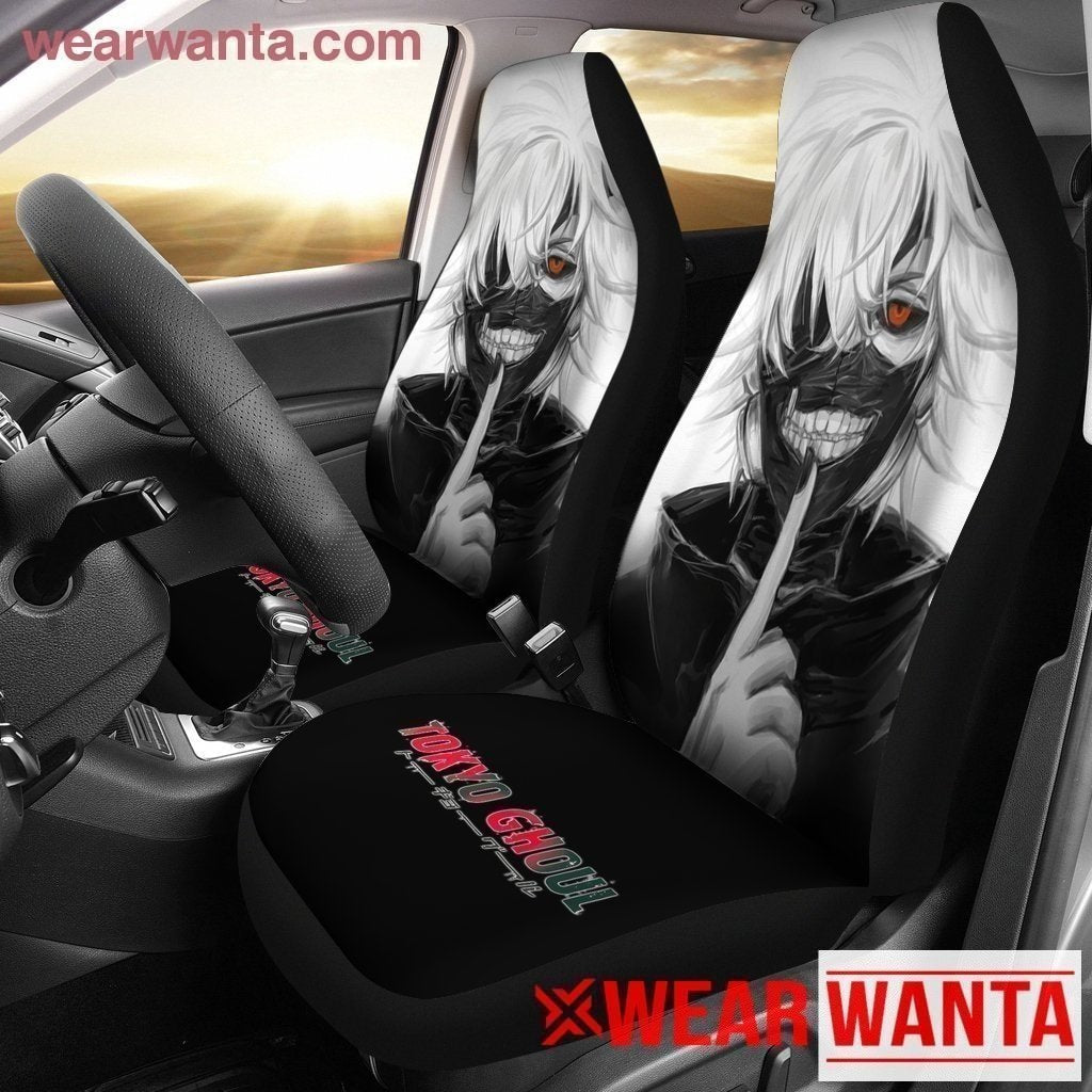 Ken Kaneki Face Anime Tokyo Ghoul Car Seat Covers NH10-Gear Wanta