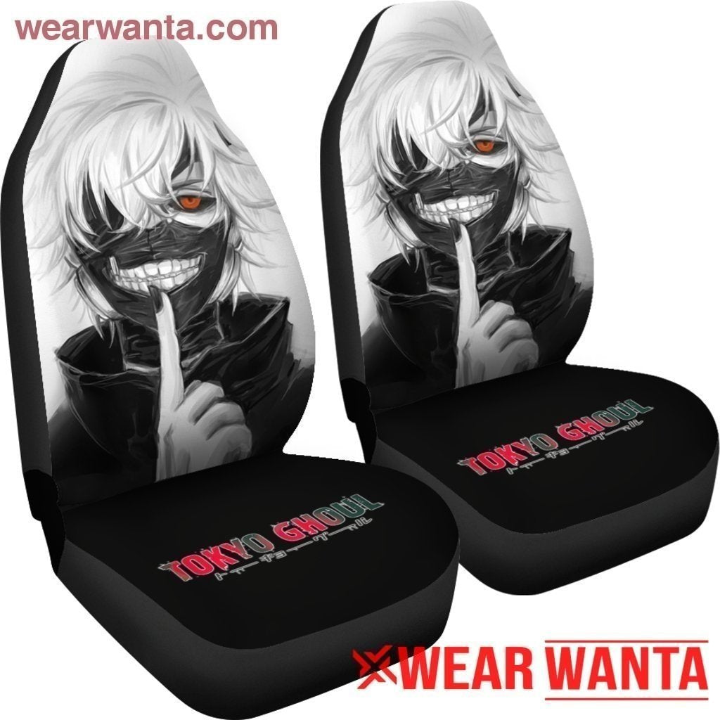 Ken Kaneki Face Anime Tokyo Ghoul Car Seat Covers NH10-Gear Wanta