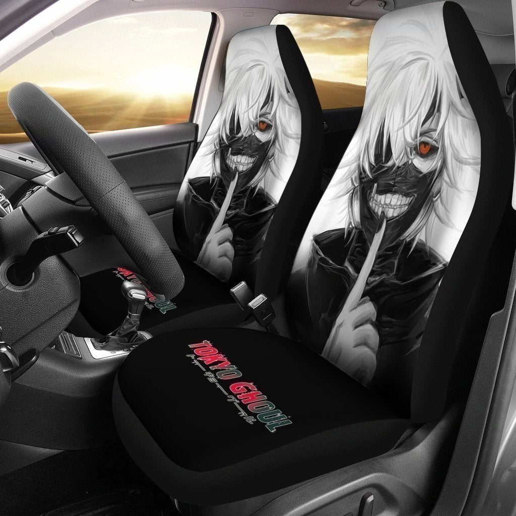 Ken Kaneki Face Anime Tokyo Ghoul Car Seat Covers NH10-Gear Wanta