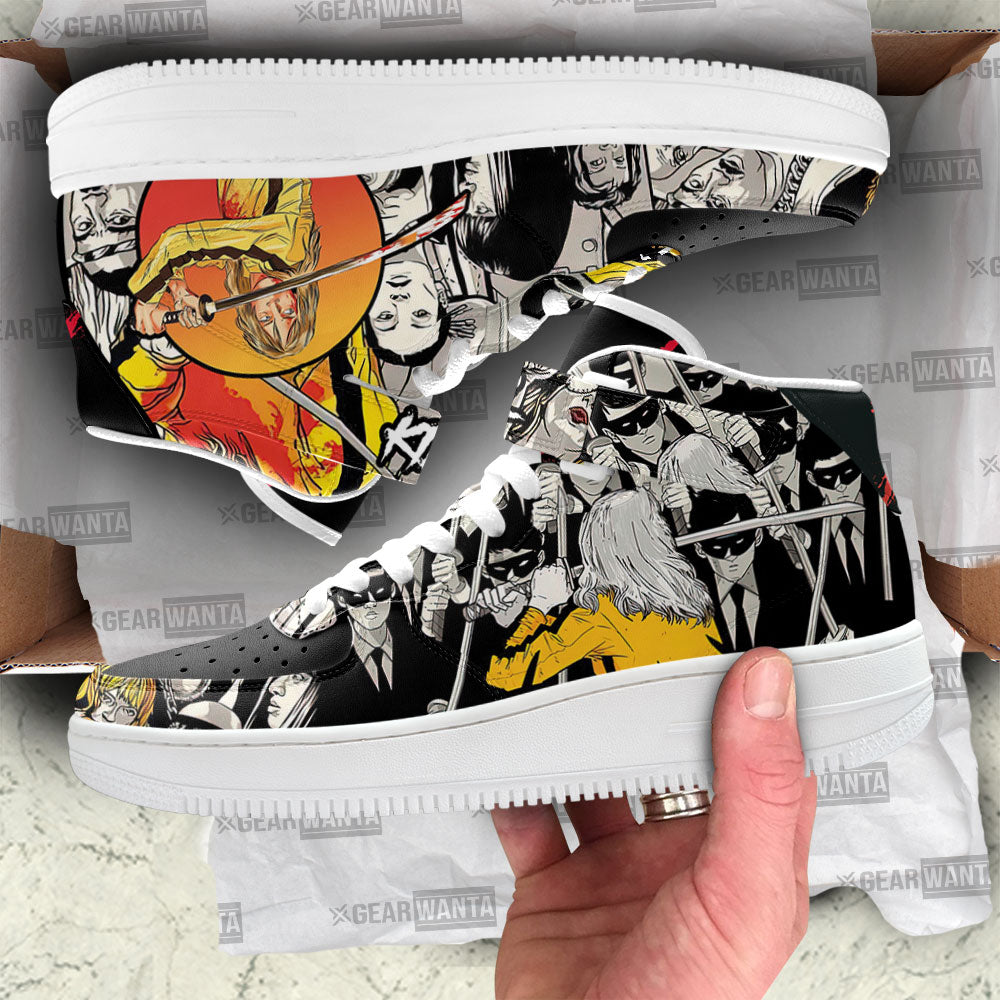 Kill Bill Air Mid Shoes Custom The Bride Sneakers-Gear Wanta