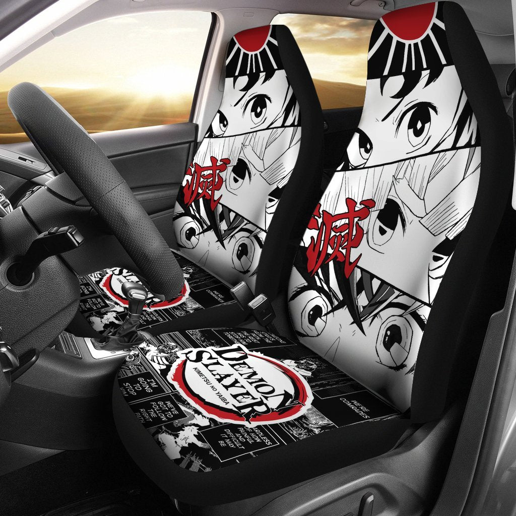 Kimetsu No Yaiba Demon Slayers Car Seat Covers Manga Mixed Anime-Gear Wanta