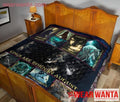 Kings Are Born In August Birthday Quilt Blanket Wolf Lover Gift-Gear Wanta