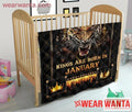 Kings Are Born In January Birthday Tigers Quilt Blanket For Men-Gear Wanta