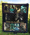 Kings Are Born In July Birthday Quilt Blanket Wolf Lover Gift-Gear Wanta