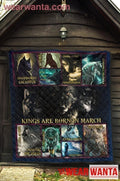 Kings Are Born In March Birthday Quilt Blanket Wolf Lover Gift-Gear Wanta