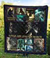 Kings Are Born In March Birthday Quilt Blanket Wolf Lover Gift-Gear Wanta
