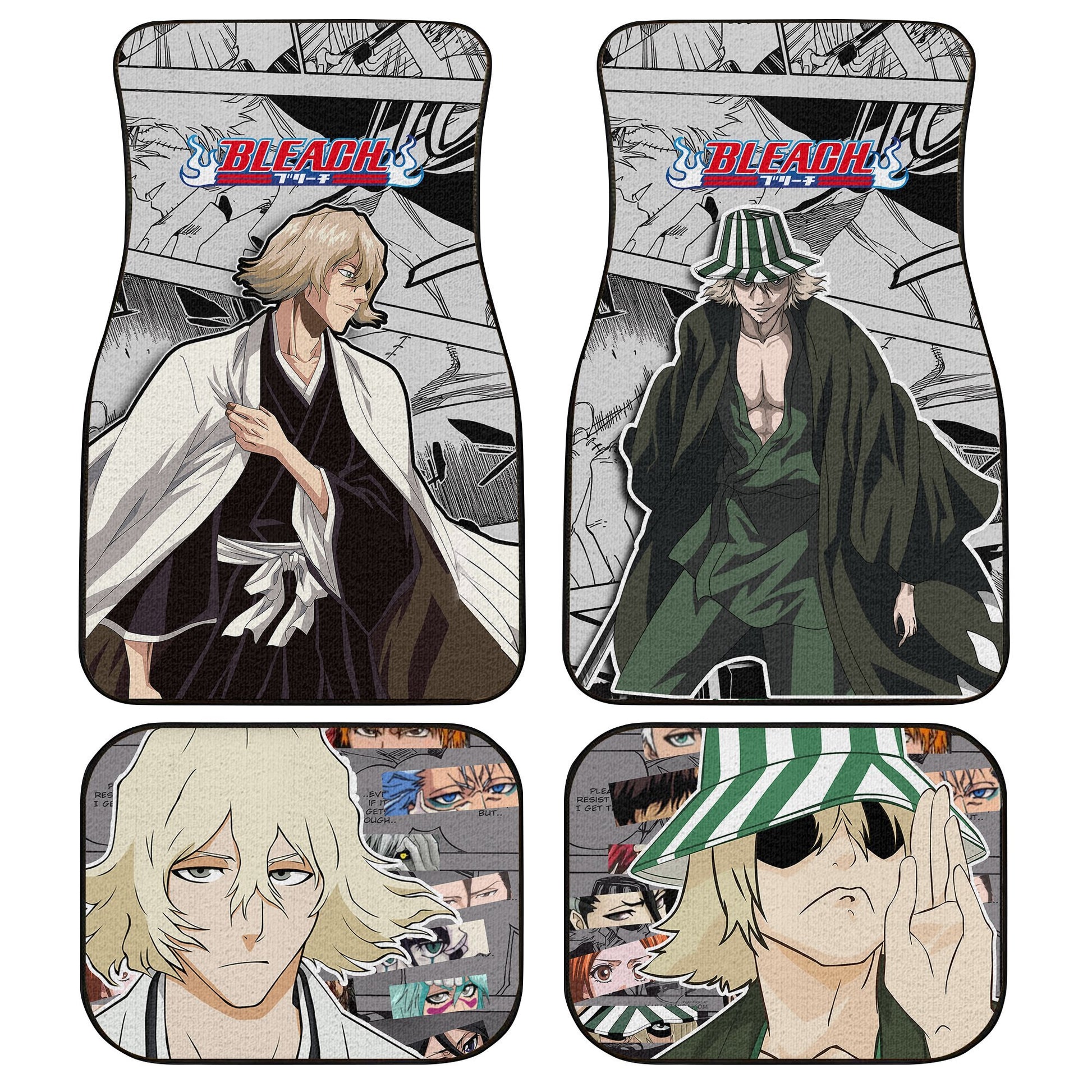 Kisuke Urahara Car Floor Mats Custom Bankai Style Bleach Manga Mix Anime Car Accessories Anime Gifts-Gear Wanta