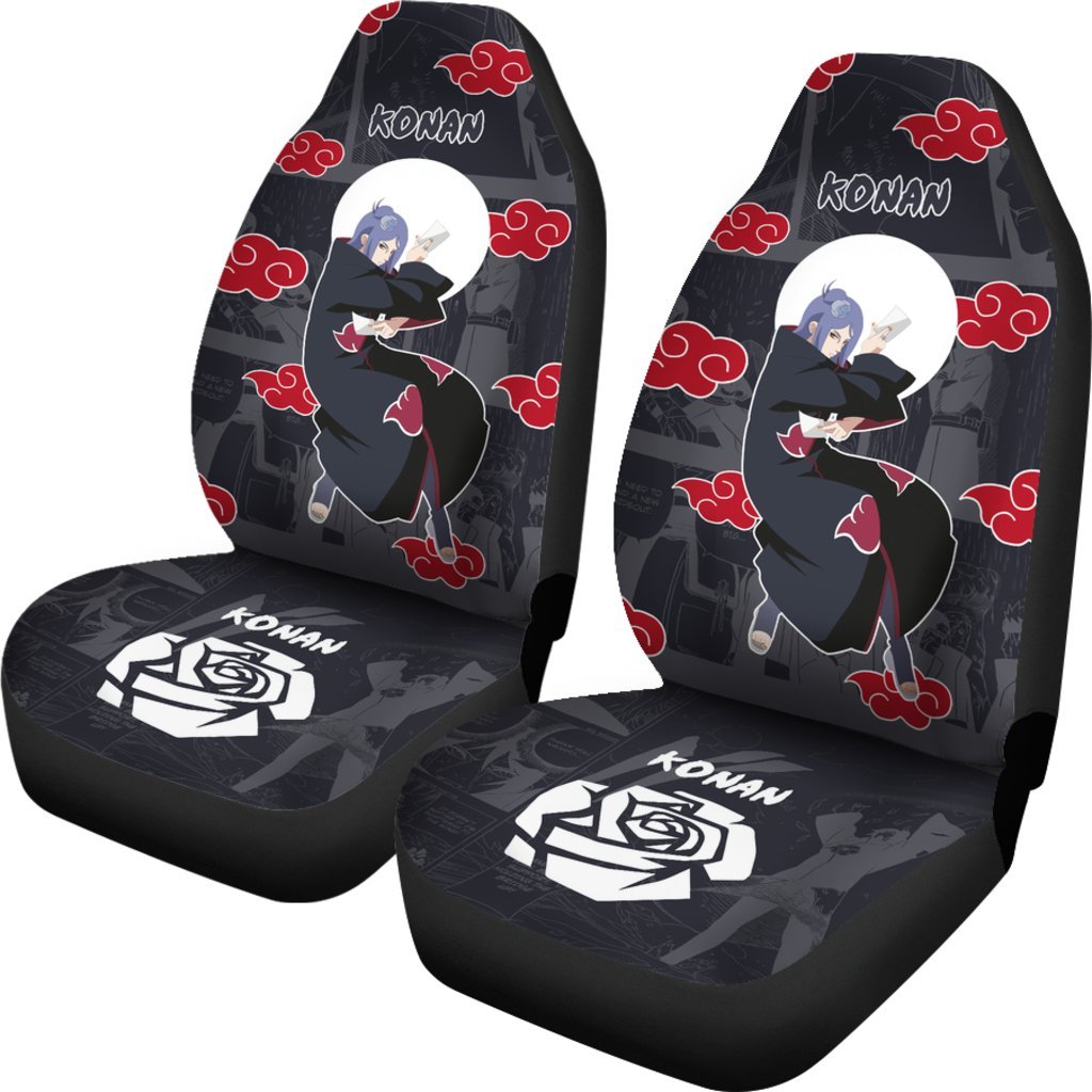 Konan NRT Akatsuki Members Car Seat Covers Custom Anime Car Accessories-Gear Wanta