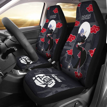 Konan NRT Akatsuki Members Car Seat Covers Custom Anime Car Accessories-Gear Wanta