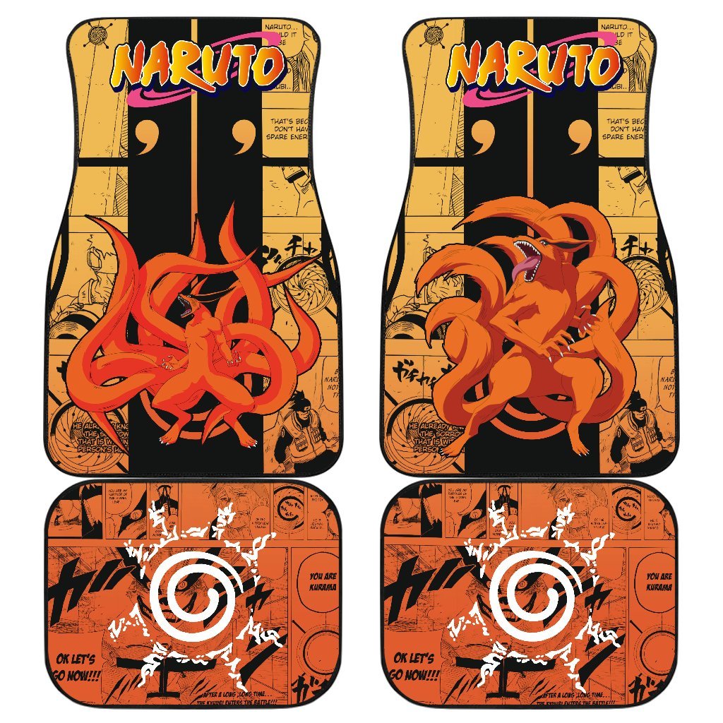 Kurama Nine Tails Car Floor Mats NRT Anime Car Accessories-Gear Wanta