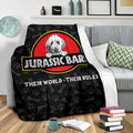 Labradoodle Jurassic Bark Fleece Blanket Funny Mixed Breed Dog-Gear Wanta