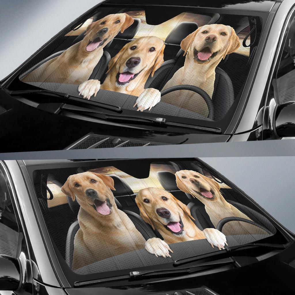 Labrador Car Car Sun Shade Funny Dog Windshield-Gear Wanta