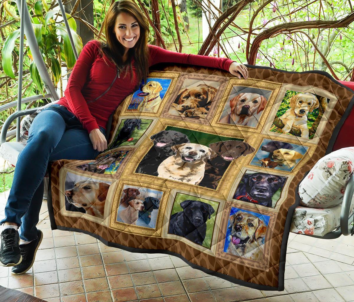 Labrador Dog Quilt Blanket Funny Blanket Dog-Gear Wanta