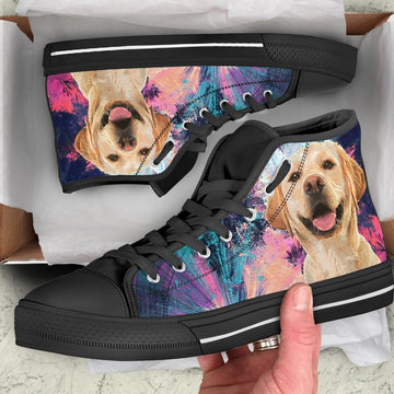 Labrador Dog Sneakers Colorful High Top Shoes-Gear Wanta