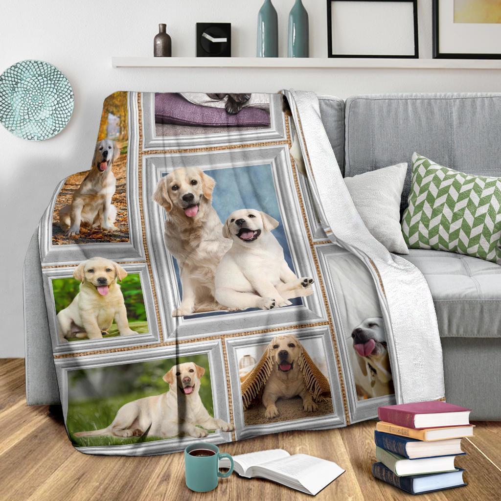 Labrador Fleece blanket Dog Photo Frame Style-Gear Wanta