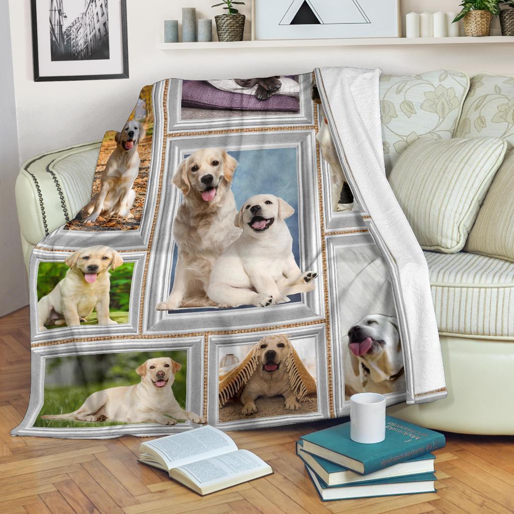 Labrador Fleece blanket Dog Photo Frame Style-Gear Wanta