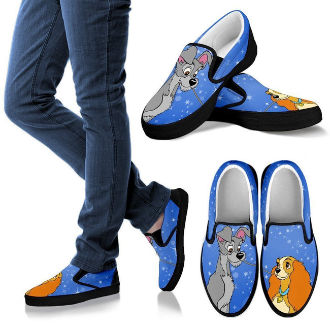 Lady And The Tramp Slip Ons Shoes Funny Couple Gift-Gear Wanta