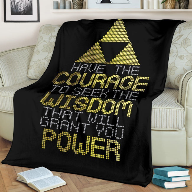 Legend Of Zelda Blanket Custom Have The Courage To Seek The Wisdom-Gear Wanta
