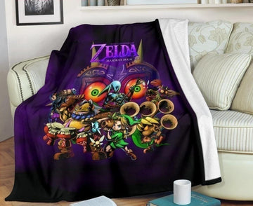 Legend of Zelda Majora Fleece Blanket Custom Home Decoration-Gear Wanta