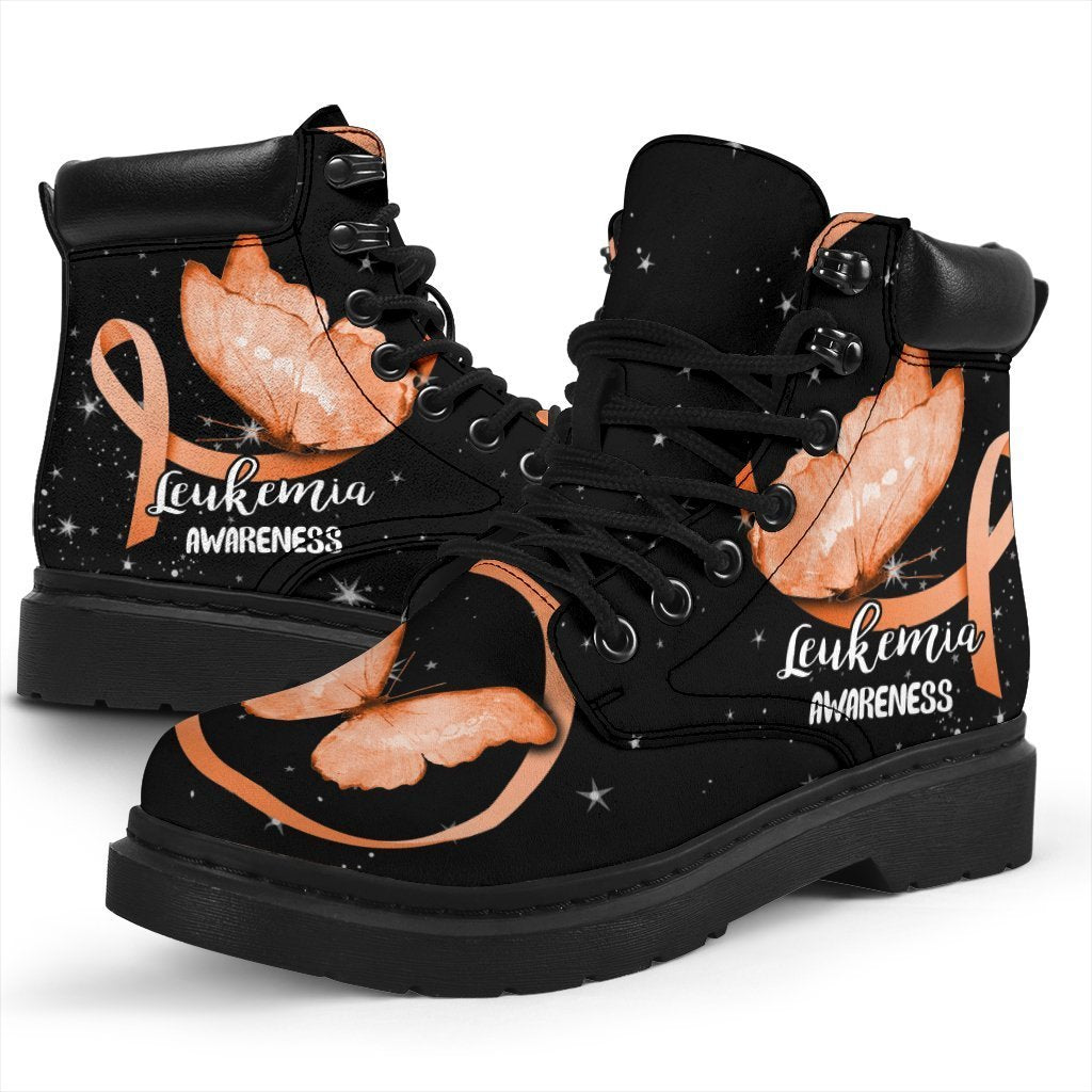 Leukemia Awareness Boots Ribbon Butterfly Shoes Gift Idea-Gear Wanta