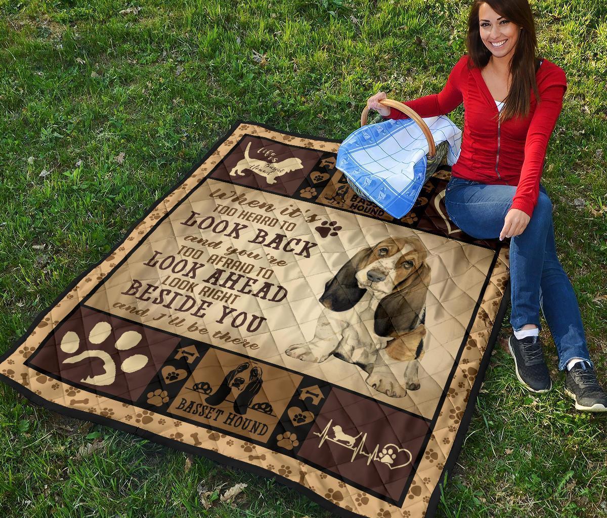 Life Is Better With Basset Hound Quilt Blanket Dog Lover-Gear Wanta