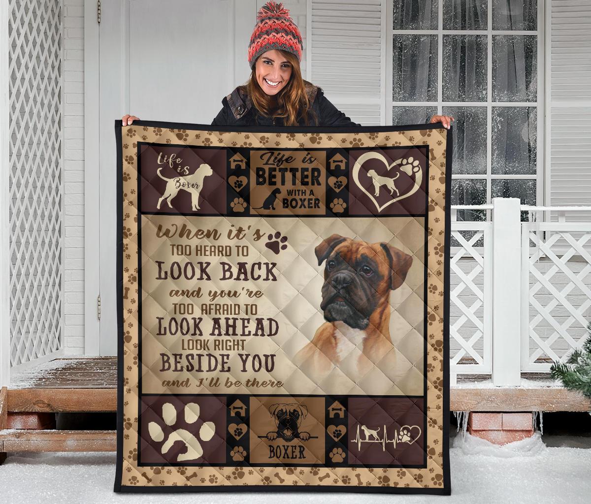 Life Is Better With Boxer Quilt Blanket-Gear Wanta