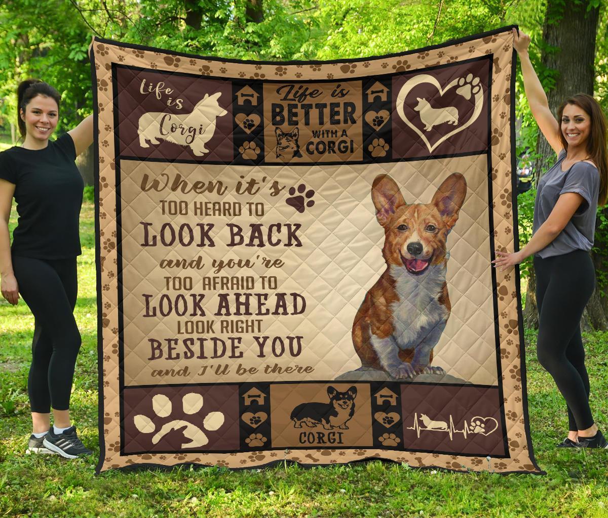 Life Is Better With Corgi Quilt Blanket-Gear Wanta