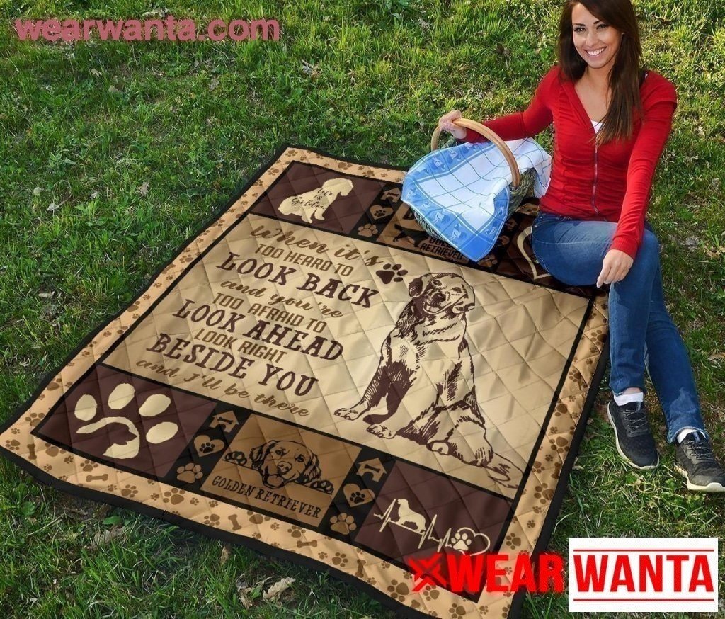 Life Is Better With Golden Retriever Quilt Blanket-Gear Wanta