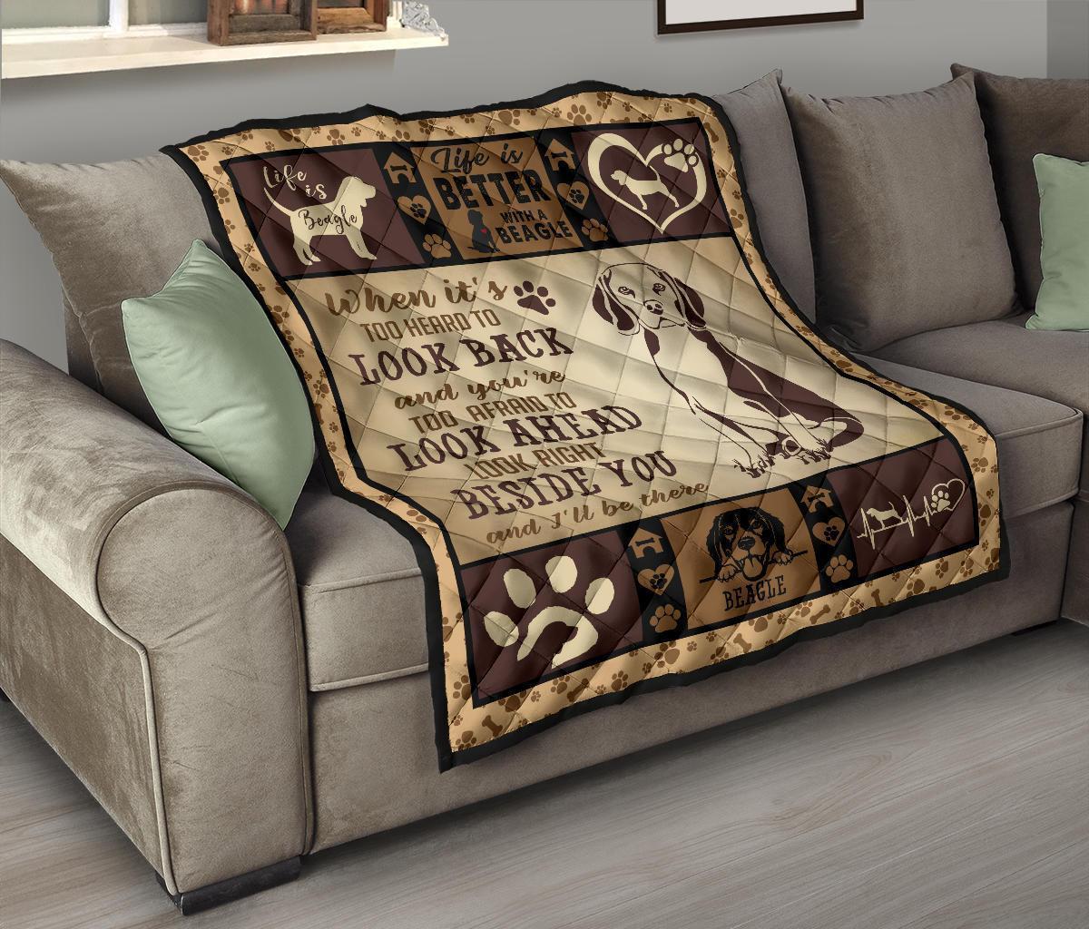 Life is Better With Beagle Quilt Blanket-Gear Wanta
