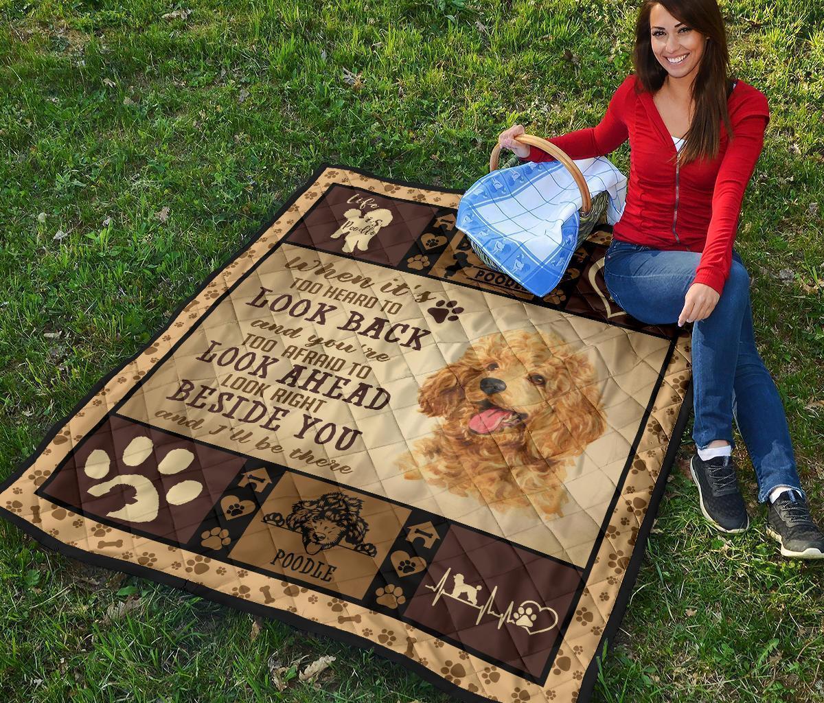 Life is Better With Poodle Quilt Blanket-Gear Wanta