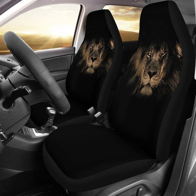 Lion Car Seat Covers Custom Black Car Decoration Accessories-Gear Wanta