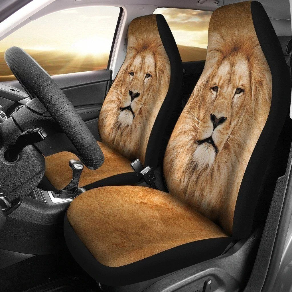 Lion Car Seat Covers Custom Male Lion Car Decoration Accessories-Gear Wanta