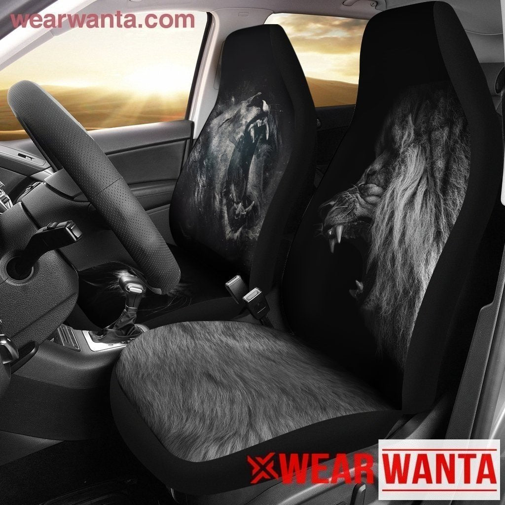 Lion Roaring Black Design Car Seat Covers LT03-Gear Wanta