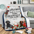 Little Boys Dachshund Dog Fleece Blanket-Gear Wanta