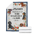 Little Boys Dachshund Dog Fleece Blanket-Gear Wanta