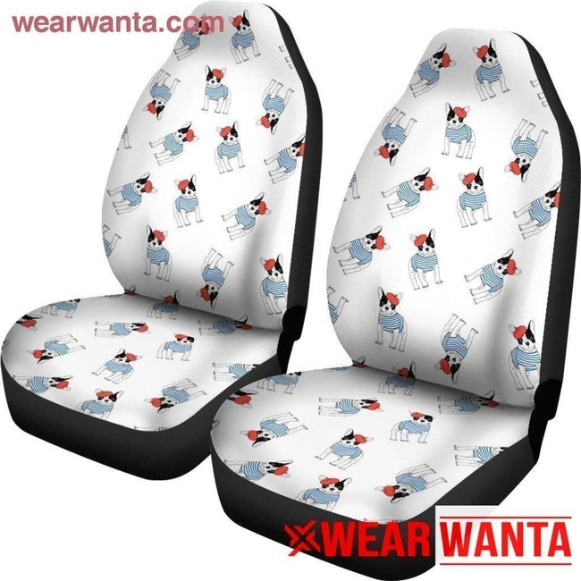 Little French Bulldog Car Seat Covers Custom Pattern Car Decoration-Gear Wanta