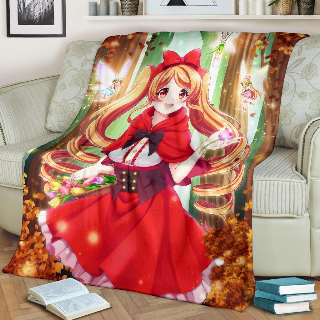 Little Red Riding Hood Fleece Blanket Custom Home Decoration-Gear Wanta