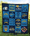 Los Angeles Chargers Quilt Blanket For Custom Idea-Gear Wanta