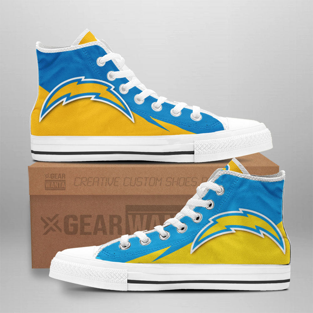 Los Angeles Chargers High Top Shoes Custom-Gear Wanta