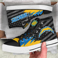 Los Angeles Chargers High Top Shoes Custom American Flag Sneakers-Gear Wanta