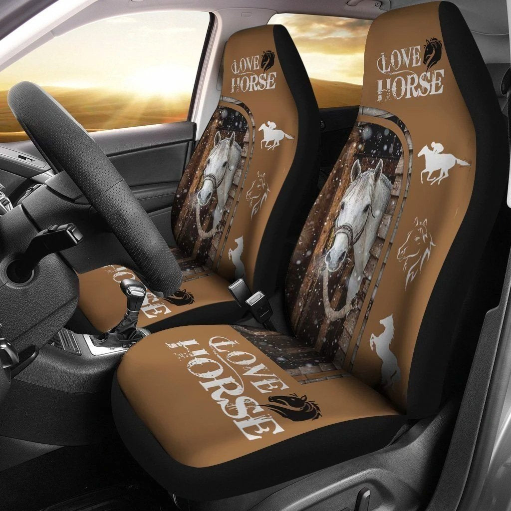 Love Horse Car Seat Covers Gift For Who Loves Horse NH1911-Gear Wanta