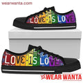 Love Is Love LGBT Pride Women's Sneakers Low Top Shoes-Gear Wanta