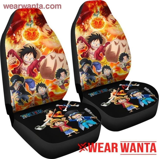 Luffy Sabo Ace Pirates One Piece Anime Car Seat Covers NH08-Gear Wanta