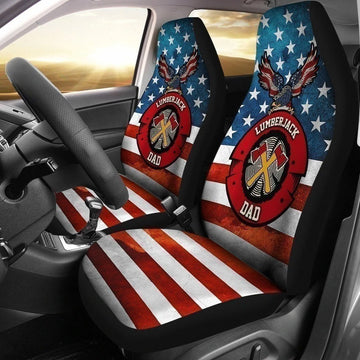 Lumberjack Dad American Flag Car Seat Covers Gift MN05-Gear Wanta