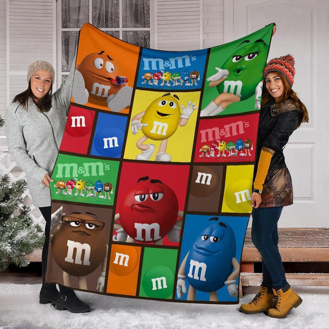 M&M Fleece Blanket Custom Bed Home Decoration-Gear Wanta