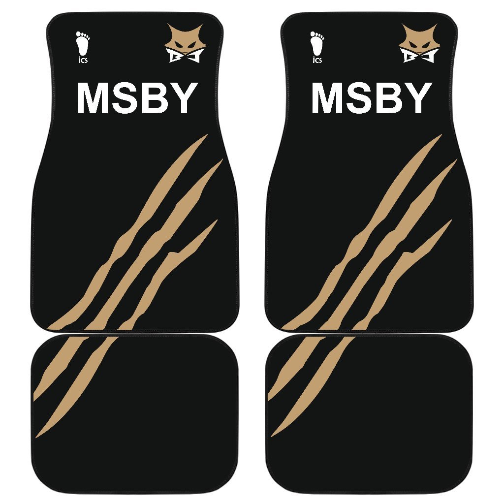 MSBY Black Jackal Haikyuu!! Uniform Style Car Floor Mats Gift For Cool Fan Anime-Gear Wanta
