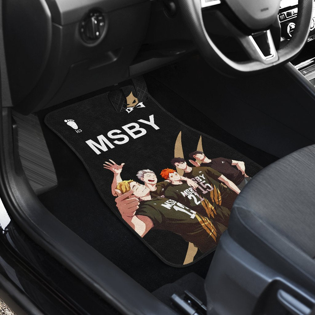 MSBY Black Jackal Haikyuu!! Uniform Style Car Floor Mats Gift Anime-Gear Wanta