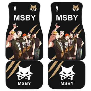 MSBY Black Jackal Haikyuu!! Uniform Style Car Floor Mats Gift Anime-Gear Wanta