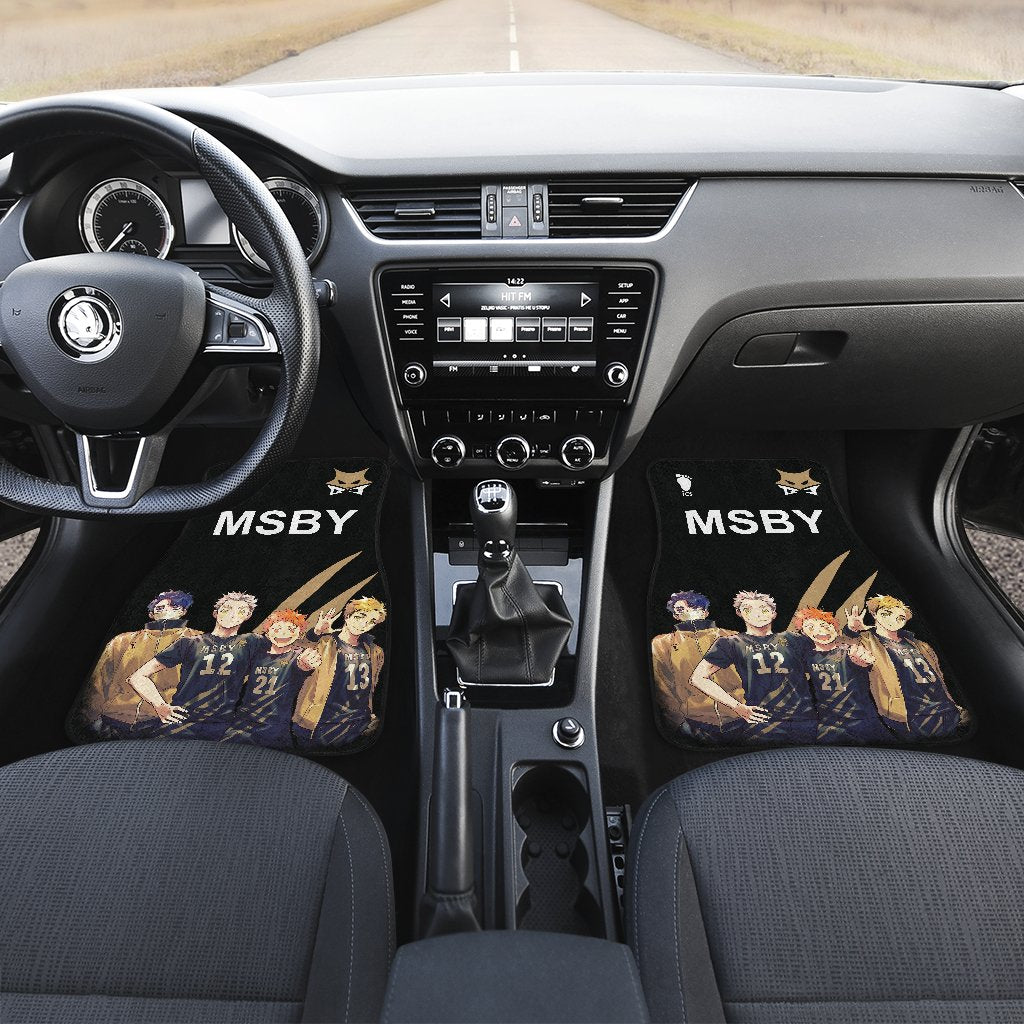 MSBY Black Jackal Haikyuu!! Uniform Style Car Floor Mats Gift Like Anime-Gear Wanta